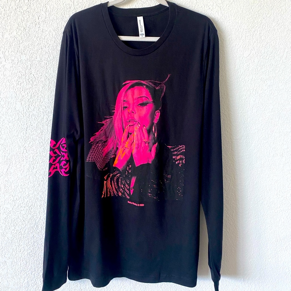 BELLA+CANVAS Bebe Rexha Jealous Long Sleeve Tee - Size XL - Black
